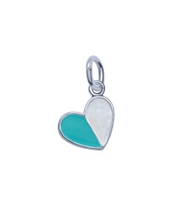 Pretty Heart Shaped Silver Charms CH-318-B